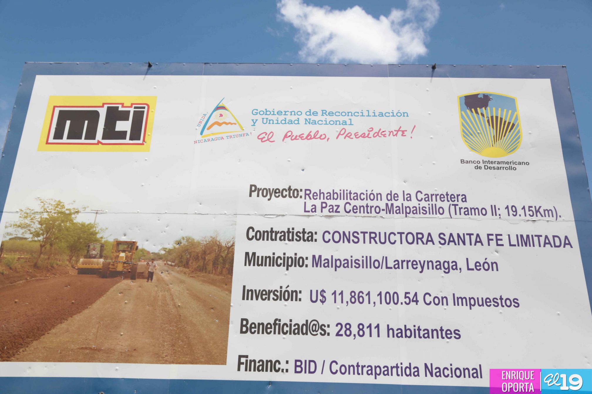Gobierno Sandinista inaugura carretera La Paz Centro-Malpaisillo