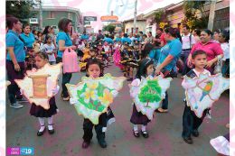 Niños de los CDI protagonizan desfile patrio en Masatepe