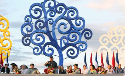 Desfile militar Pueblo-Ejército en Plaza de la Fé "Juan Pablo II"