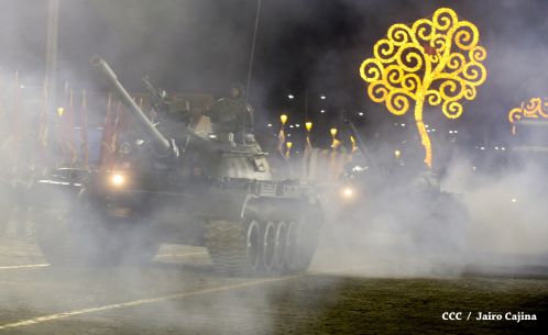 Desfile militar Pueblo-Ejército en Plaza de la Fé "Juan Pablo II"