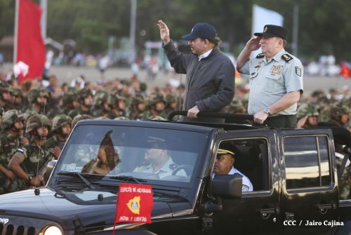 Desfile militar Pueblo-Ejército en Plaza de la Fé "Juan Pablo II"