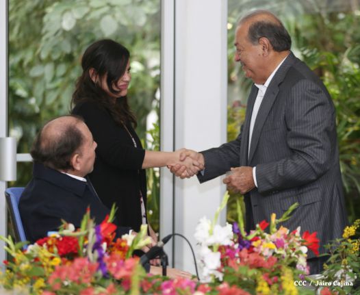 Presidente Daniel y Compañera Rosario sostienen encuentro con el empresario mexicano Carlos Slim