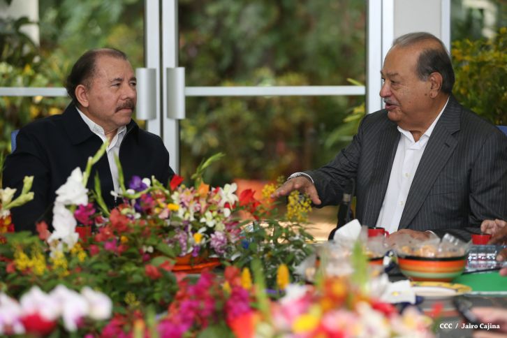 Presidente Daniel y Compañera Rosario sostienen encuentro con el empresario mexicano Carlos Slim