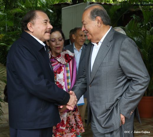 Presidente Daniel y Compañera Rosario sostienen encuentro con el empresario mexicano Carlos Slim
