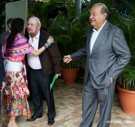 Presidente Daniel y Compañera Rosario sostienen encuentro con el empresario mexicano Carlos Slim