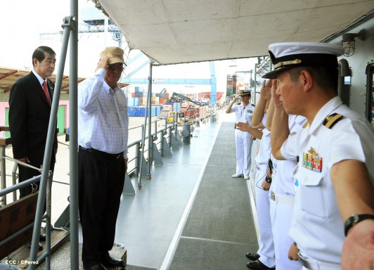 Recibe Nicaragua visita de buques-escuela de las fuerzas de autodefensa de Japón