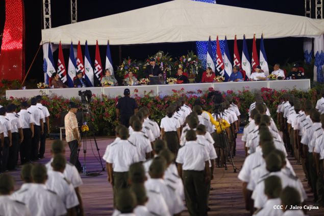 Presidente Daniel y Compañera Rosario presiden celebración del 36 Aniversario del MIGOB