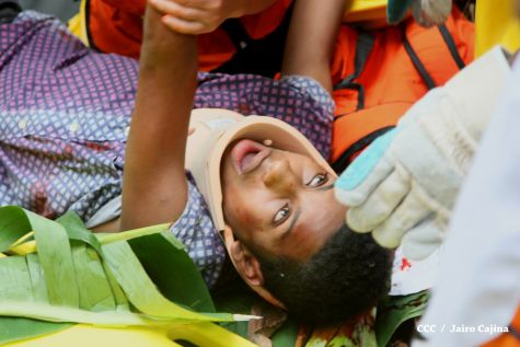 Simulacro protector ante huracanes en la Costa Caribe