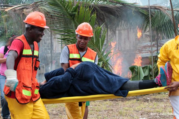 Simulacro protector ante huracanes en la Costa Caribe