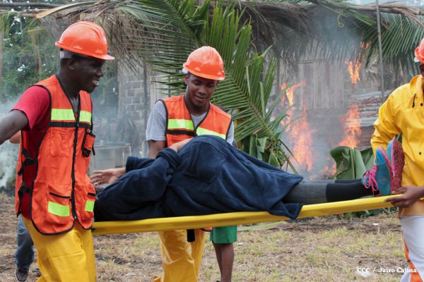 Simulacro protector ante huracanes en la Costa Caribe