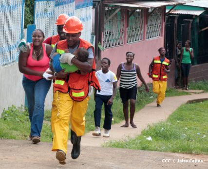 Simulacro protector ante huracanes en la Costa Caribe