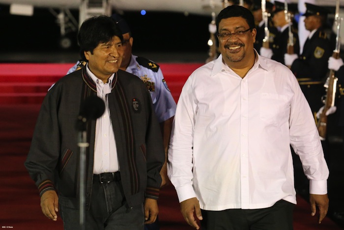 Evo Morales arriba a Nicaragua para participar en Cumbre Petrocaribe