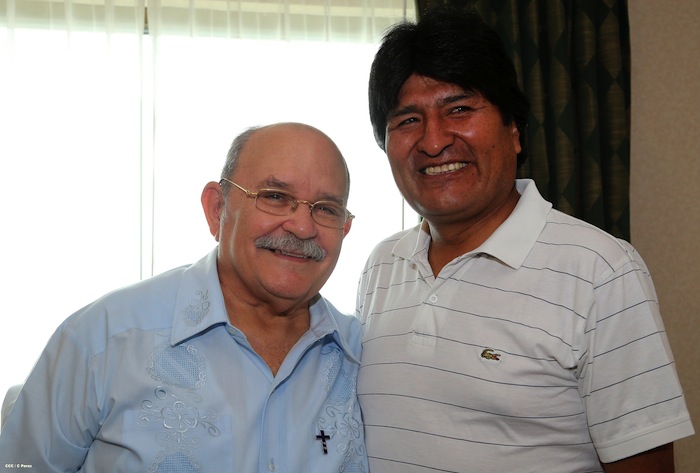 Presidente Evo Morales se reúne con el Padre Miguel D´Escoto