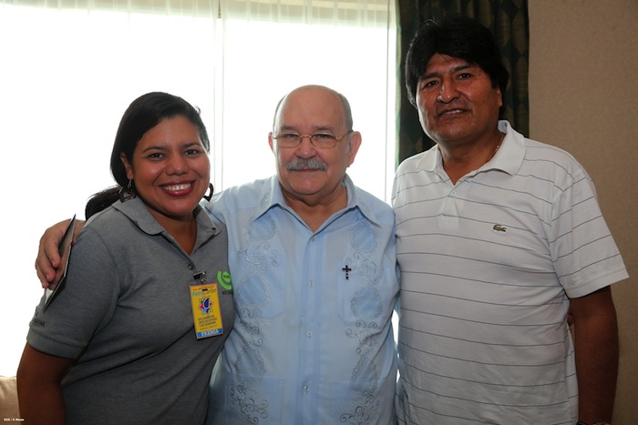 Presidente Evo Morales se reúne con el Padre Miguel D´Escoto