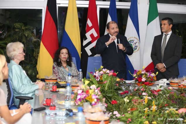 Daniel y Rosario reciben cartas credenciales de nuevos embajadores de Colombia, El Salvador, Italia y Alemania