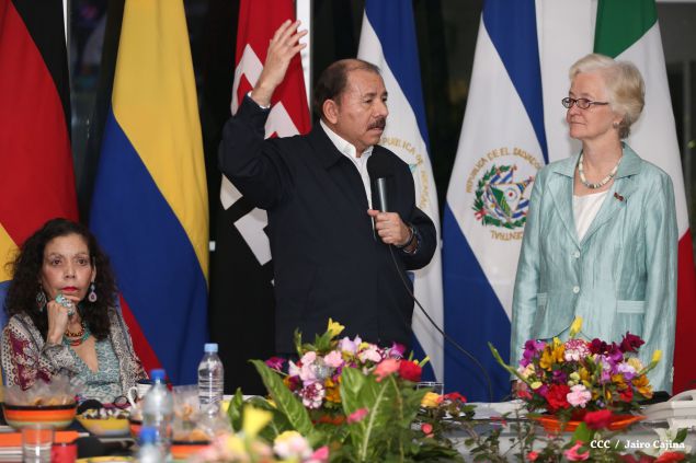 Daniel y Rosario reciben cartas credenciales de nuevos embajadores de Colombia, El Salvador, Italia y Alemania