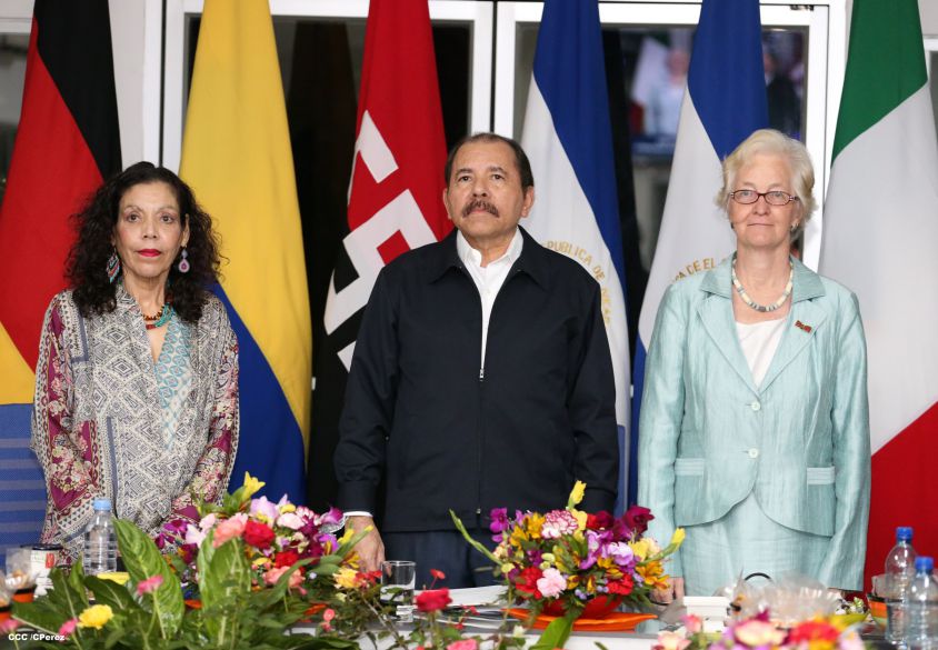 Daniel y Rosario reciben cartas credenciales de nuevos embajadores de Colombia, El Salvador, Italia y Alemania