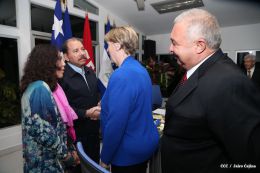 Daniel y Rosario reciben cartas credenciales de embajadores de Chile, Francia, EEUU y Palestina