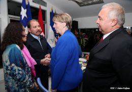 Daniel y Rosario reciben cartas credenciales de embajadores de Chile, Francia, EEUU y Palestina
