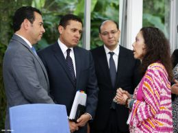 Daniel y Rosario se reúnen con el presidente electo de Guatemala, Jimmy Morales